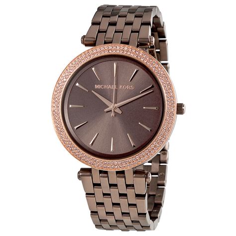 michael kors women's darci brown watch mk3416|Michael Kors Darci Sable Dial Ladies Watch MK3416 .